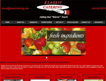 Tablet Screenshot of klassiccatering.com